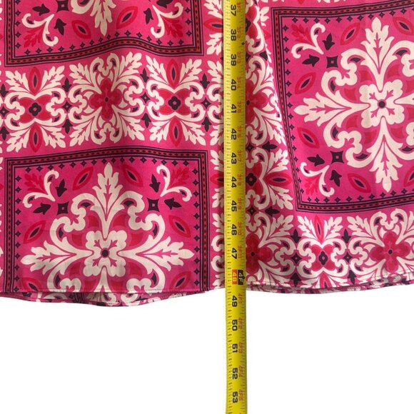 Ann Taylor Pink Tiled Paisley Halter Neck A-Line Midi Dress Size Petite Small - Picture 10 of 10